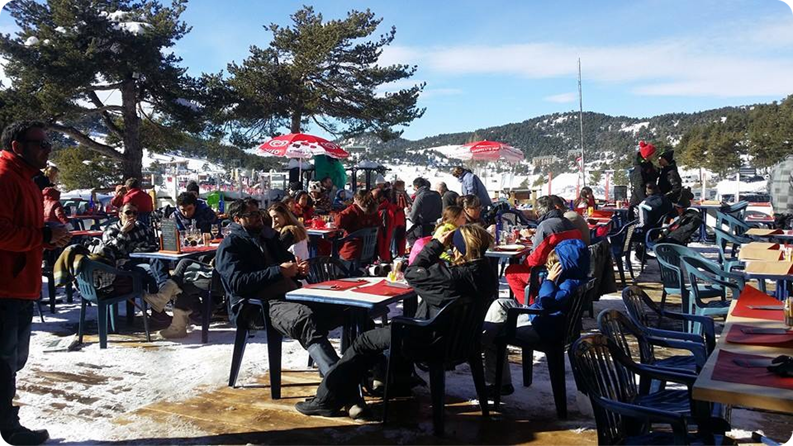 Photo de la terrasse en hiver