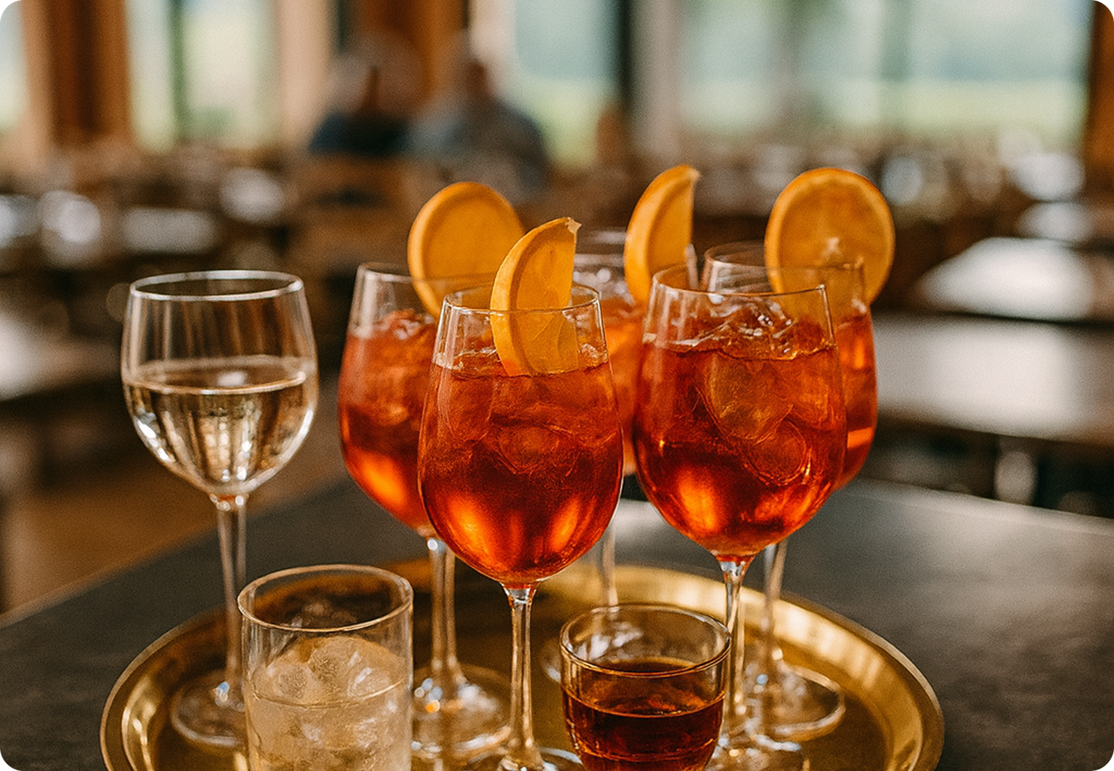 Plateau de cocktails spritz